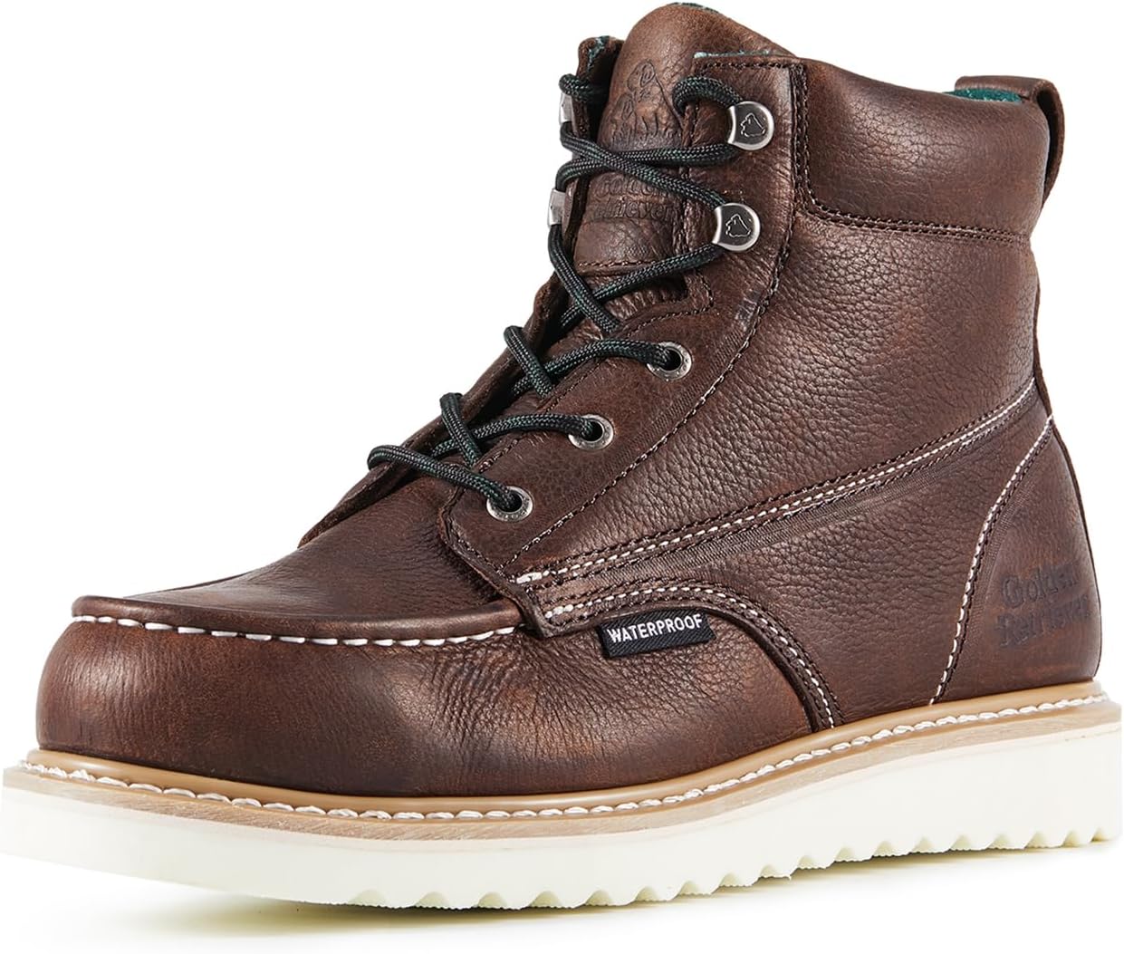 

Мужские ботинки Golden Retriever, водонепроницаемые, удобные, 15 см, из цельной зернистой кожи с обработкой, с прошитой подошвой, устойчивые к скольжению и маслу, стальные/мягкие носки, модель G6192DG6158STG6282DG6258ST, красный