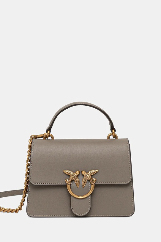 

Кожаная сумка Pinko, серый