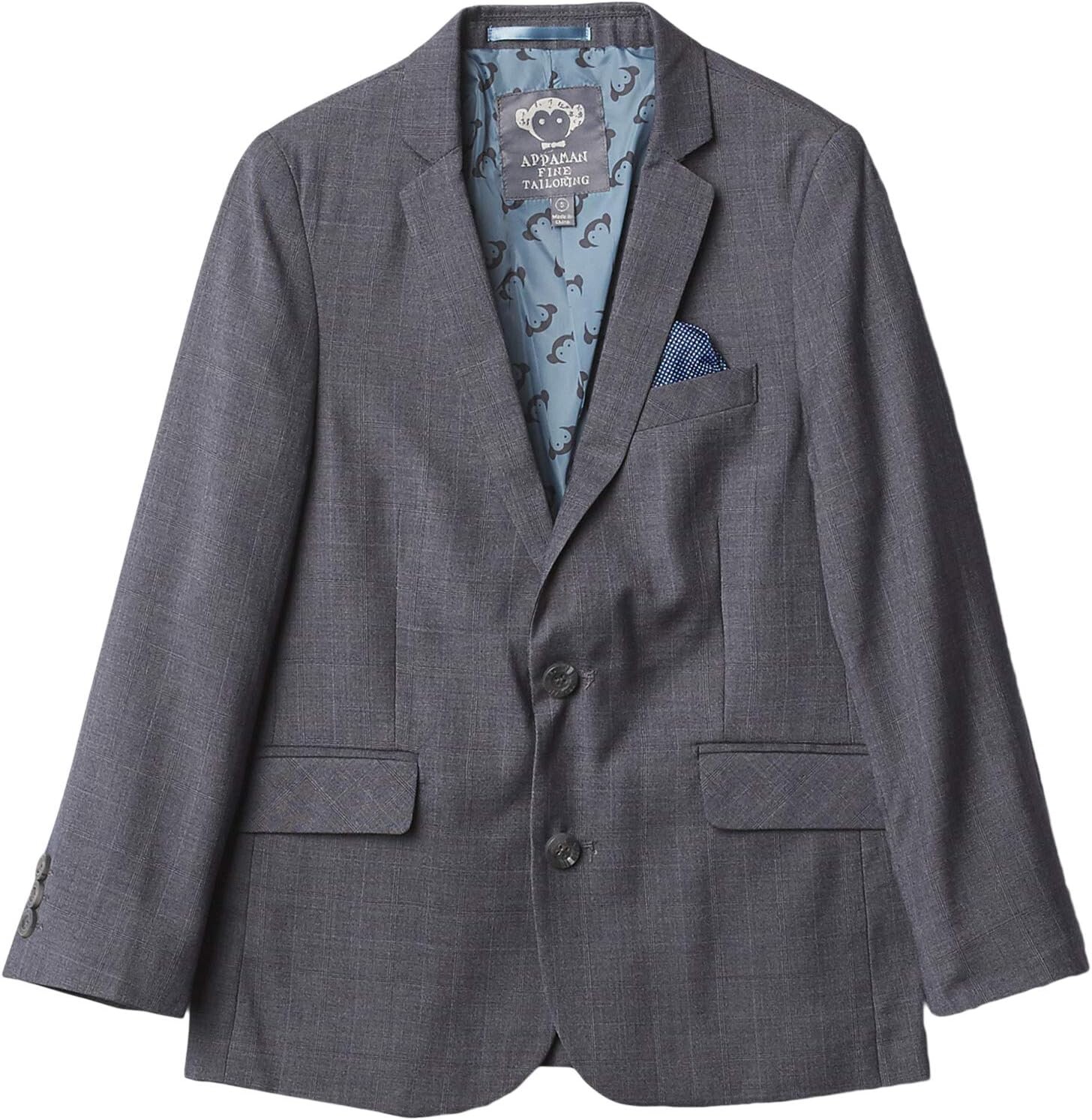

Куртка Appaman Adaptive Suit Jacket, цвет Grey/Blue Yonder Check