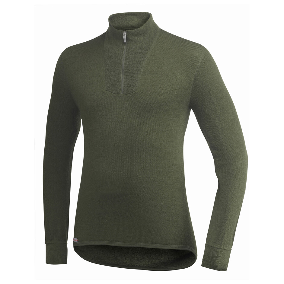 

Лонгслив Woolpower Zip Turtleneck 400, цвет Pine Green