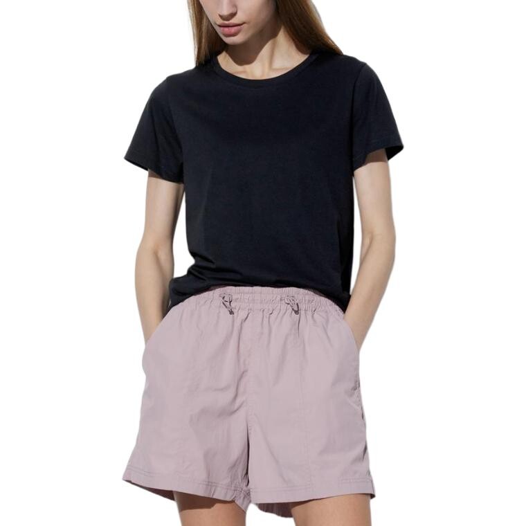 

Повседневные шорты женские пастельно-розовые Uniqlo