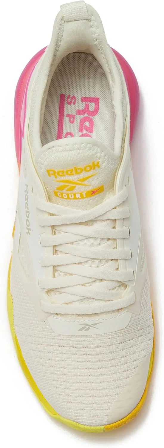 Кроссовки для корта Reebok Nano Court, Chalk/True Pink/Golden Haze — фото 4