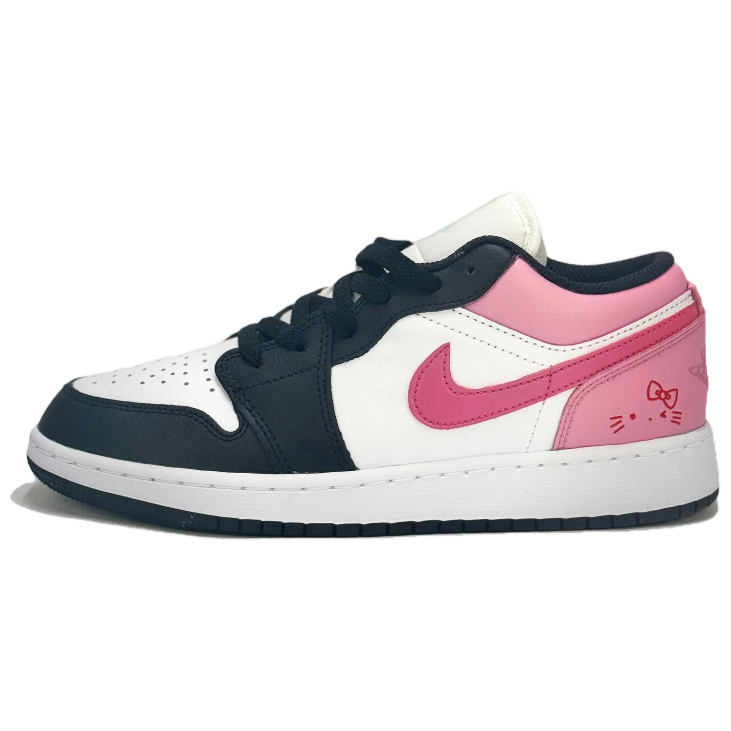 Кроссовки Air Jordan 1 Vintage Basketball Shoes Women's Low-top Pink/white/black, черный — фото 2