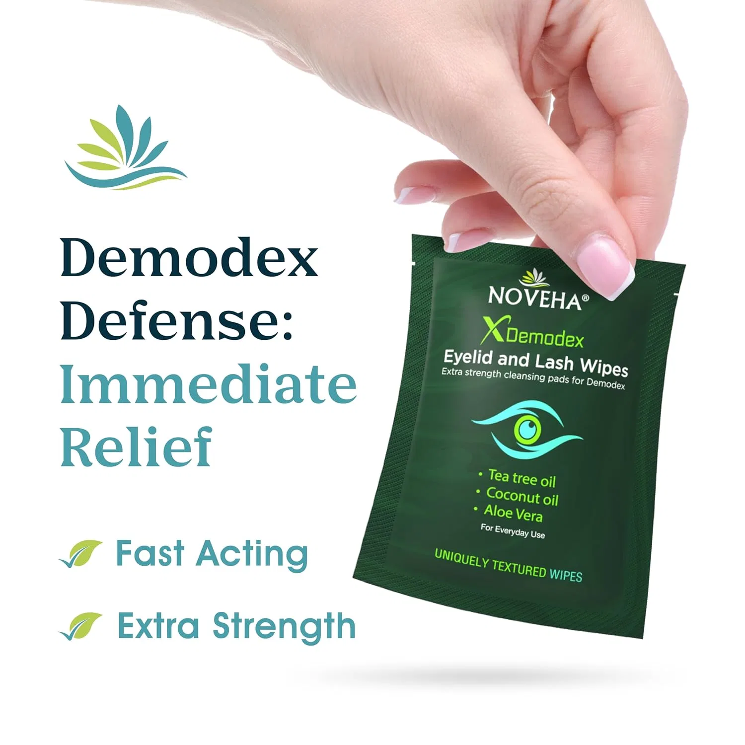 Салфетки для век и ресниц «Demodex Extra Strong» от NOVEHA, 60 шт. Noveha — фото 2