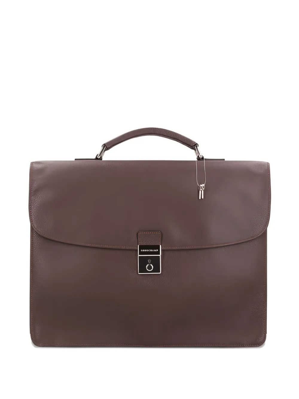 

Кожаная сумка для ноутбука с застежкой-замком Longchamp, коричневый