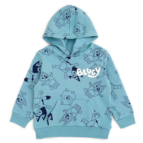 Комплект Bluey: худи и брюки из флиса Imagikids, Grey Blue — фото 4