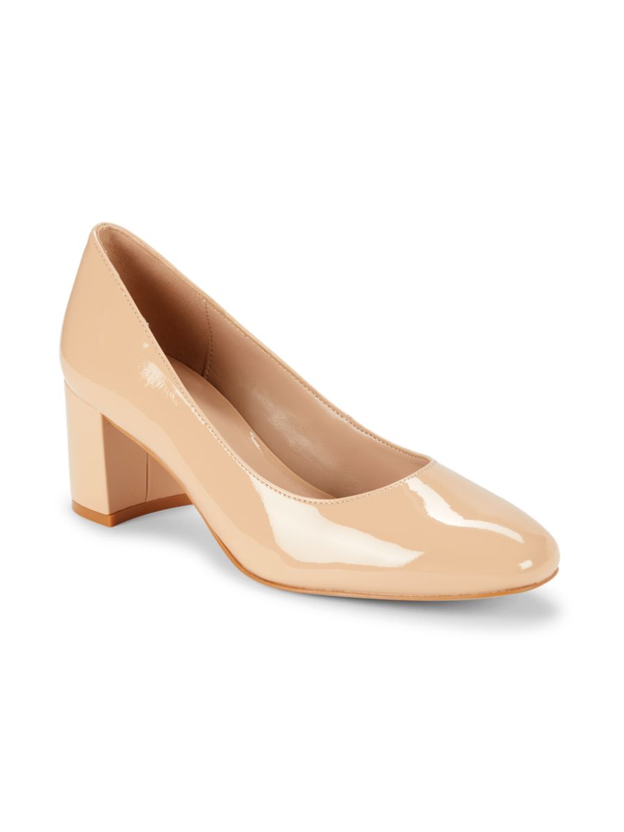 Туфли-лодочки из лакированной кожи на блочном каблуке Holly Stuart Weitzman, цвет Ruby Red — фото 2