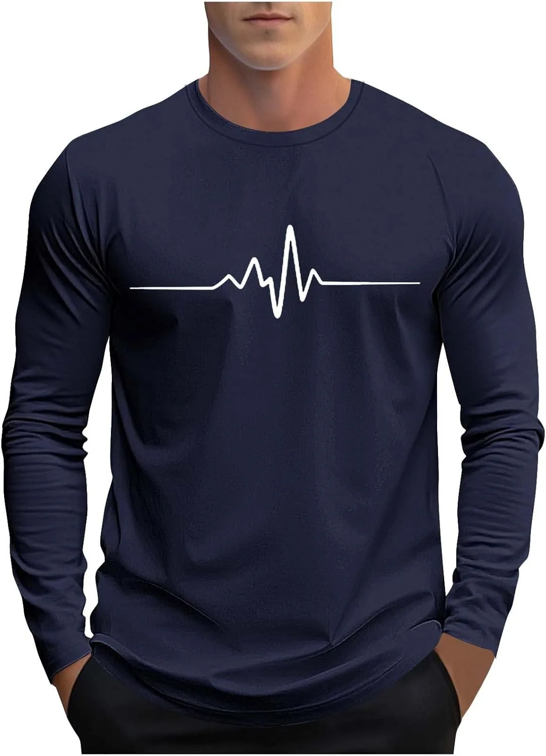

Футболка с длинным рукавом для мужчин ECG Graphic Tees Cotton Sdeycui