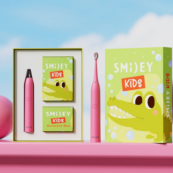Звуковая зубная щетка розовая, 1 шт. Smiley Kids — фото 2