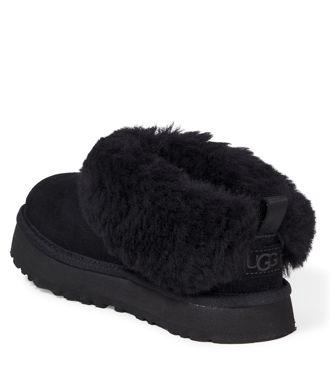 Замшевые сапоги Tazzelle с отделкой из овчины UGG Kids, черный — фото 2