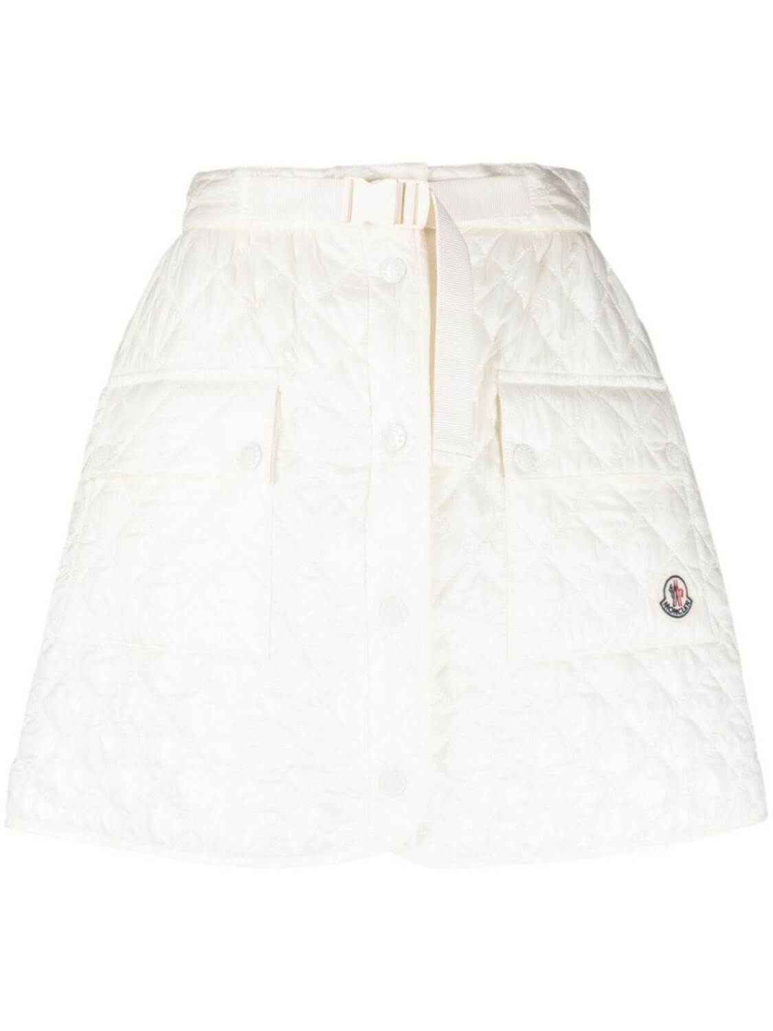 

Moncler мини-юбка с нашивкой-логотипом, белый