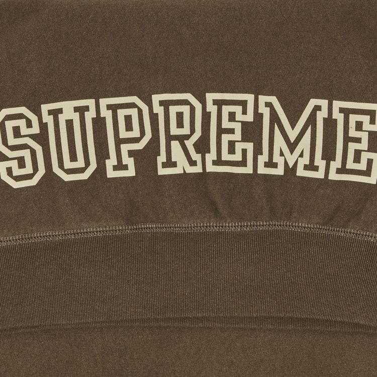 Толстовка Supreme Collegiate Sleeve Hooded Sweatshirt 'Olive Brown', коричневый — фото 3