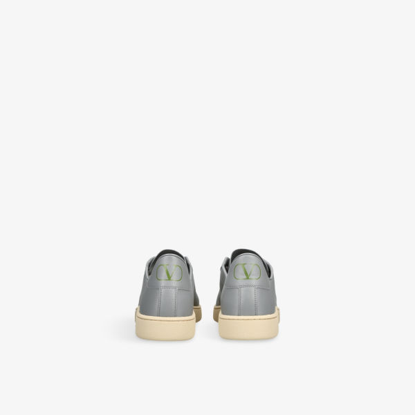Кроссовки Valentino Garavani Royco 2 кожаные низкие, серый — фото 4