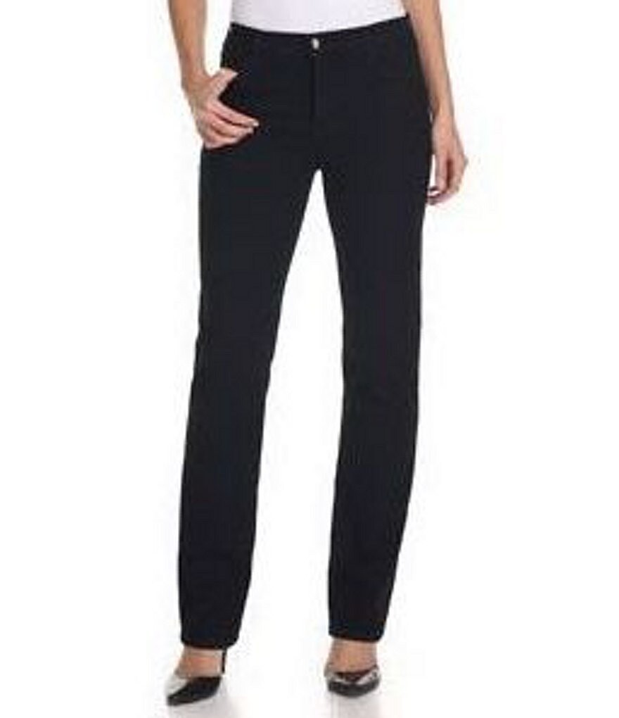 

Джинсы прямого кроя с высокой посадкой NYDJ Petite Size Marilyn, черный