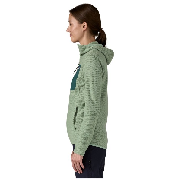 Женская толстовка с капюшоном R1 Air на молнии - флисовая куртка Patagonia, Smolder Blue — фото 4