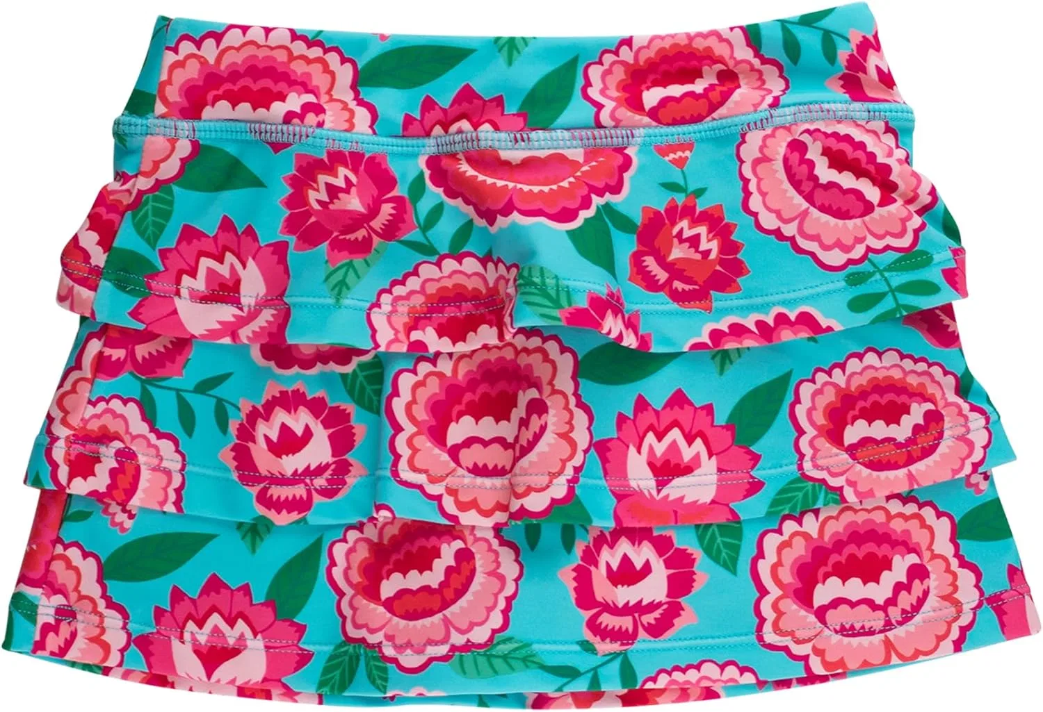Спортивная юбка-шорты RuffleButts, UPF 50+, Bright Blossoms — фото 3