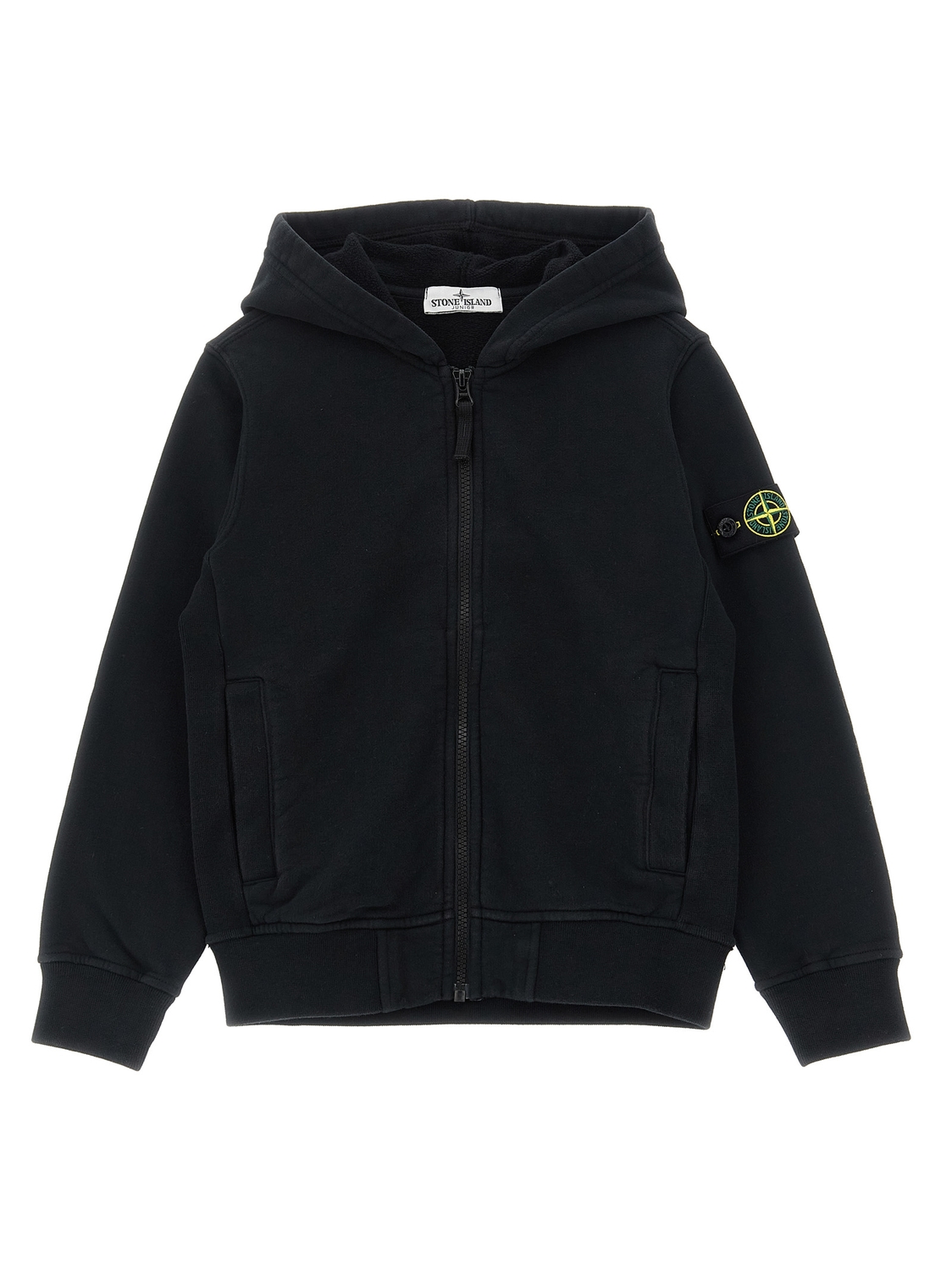 

Толстовка с нашивкой-логотипом Stone Island Junior, черный