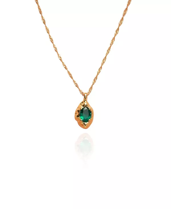 

Ожерелье с изумрудно-зеленым кулоном Classicharms, gold