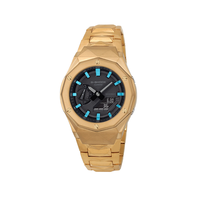 

CASIO Retrofit Series электронный механизм часы на стальном браслете унисекс черный циферблат, Позолоченный, CASIO Retrofit Series электронный механизм часы на стальном браслете унисекс черный циферблат