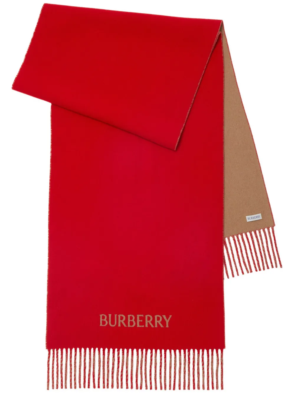 

Кашемировый шарф Equestrian Knight BURBERRY, красный