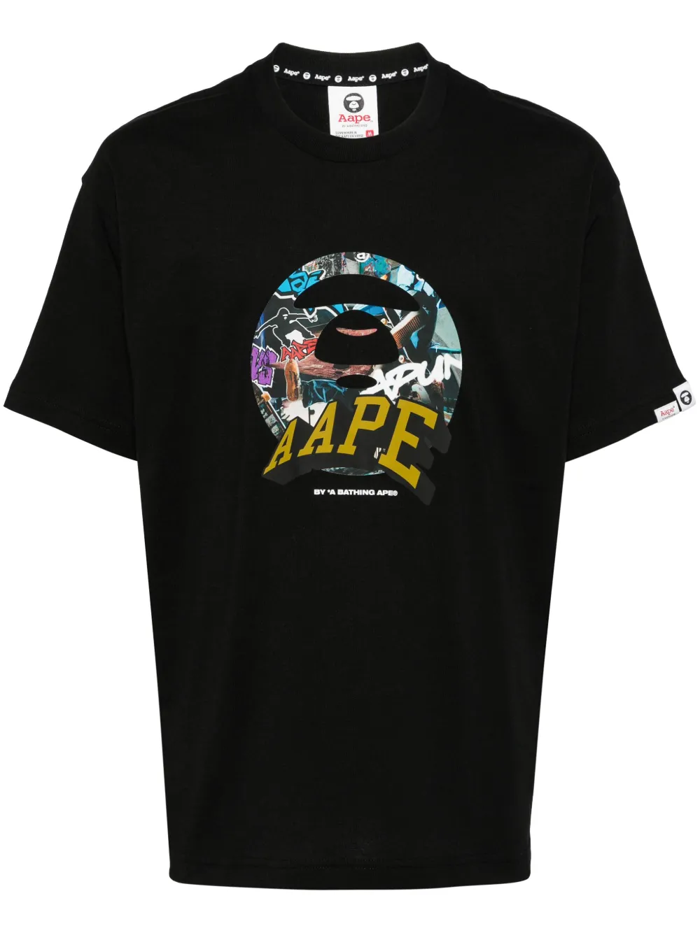 

Футболка с логотипом AAPE BY *A BATHING APE, черный