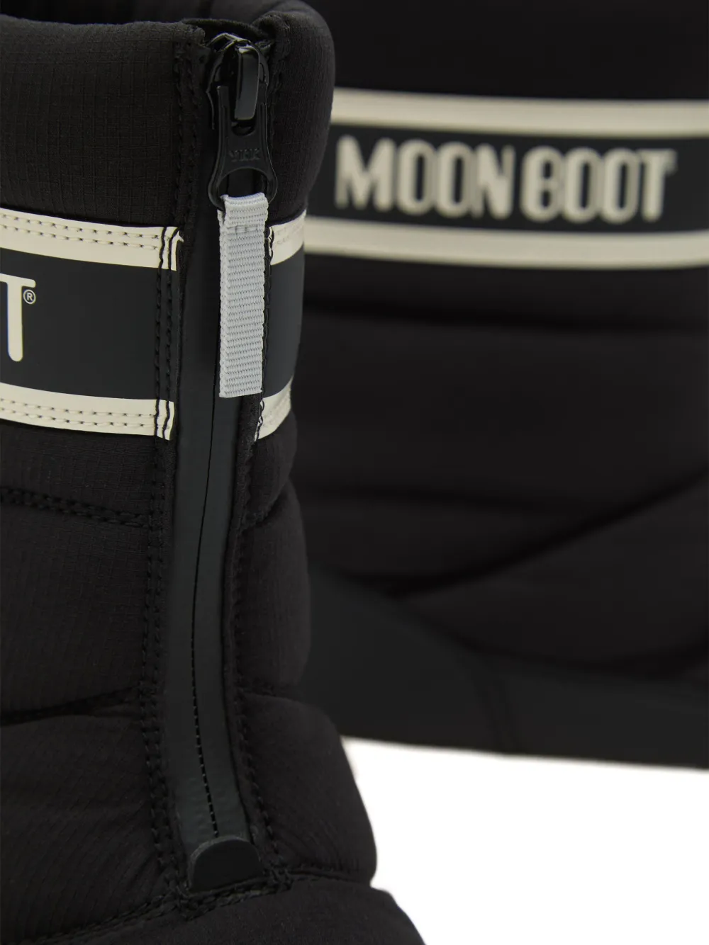 Стеганые ботинки Park Strap с застежкой-молнией спереди Moon Boot Kids, черный — фото 4