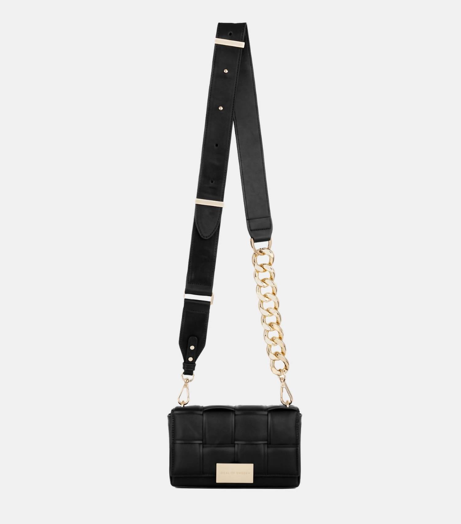 

Женская плетеная сумка через плечо черного цвета Ideal Of Sweden, черный