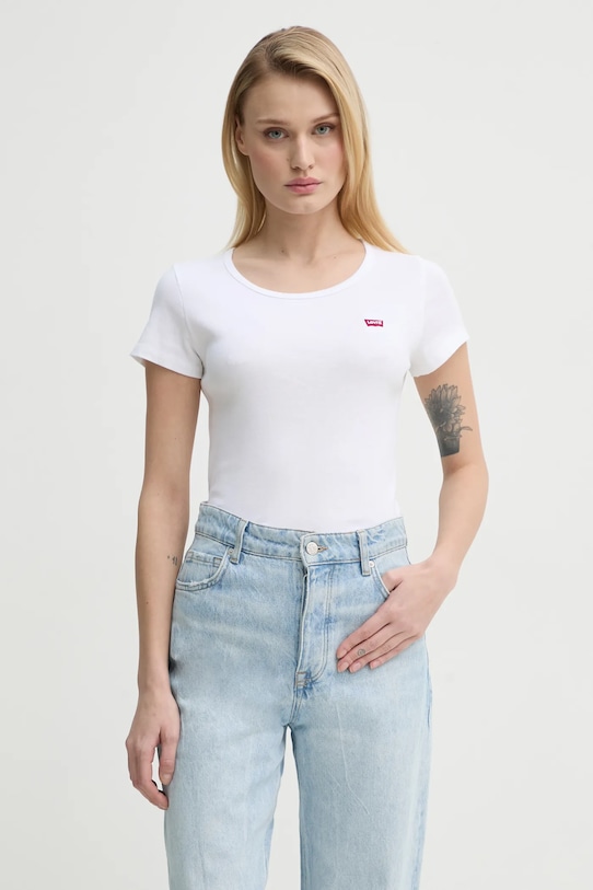 

Хлопковая футболка с круглым вырезом 2 шт в упаковке Levi'S, белый