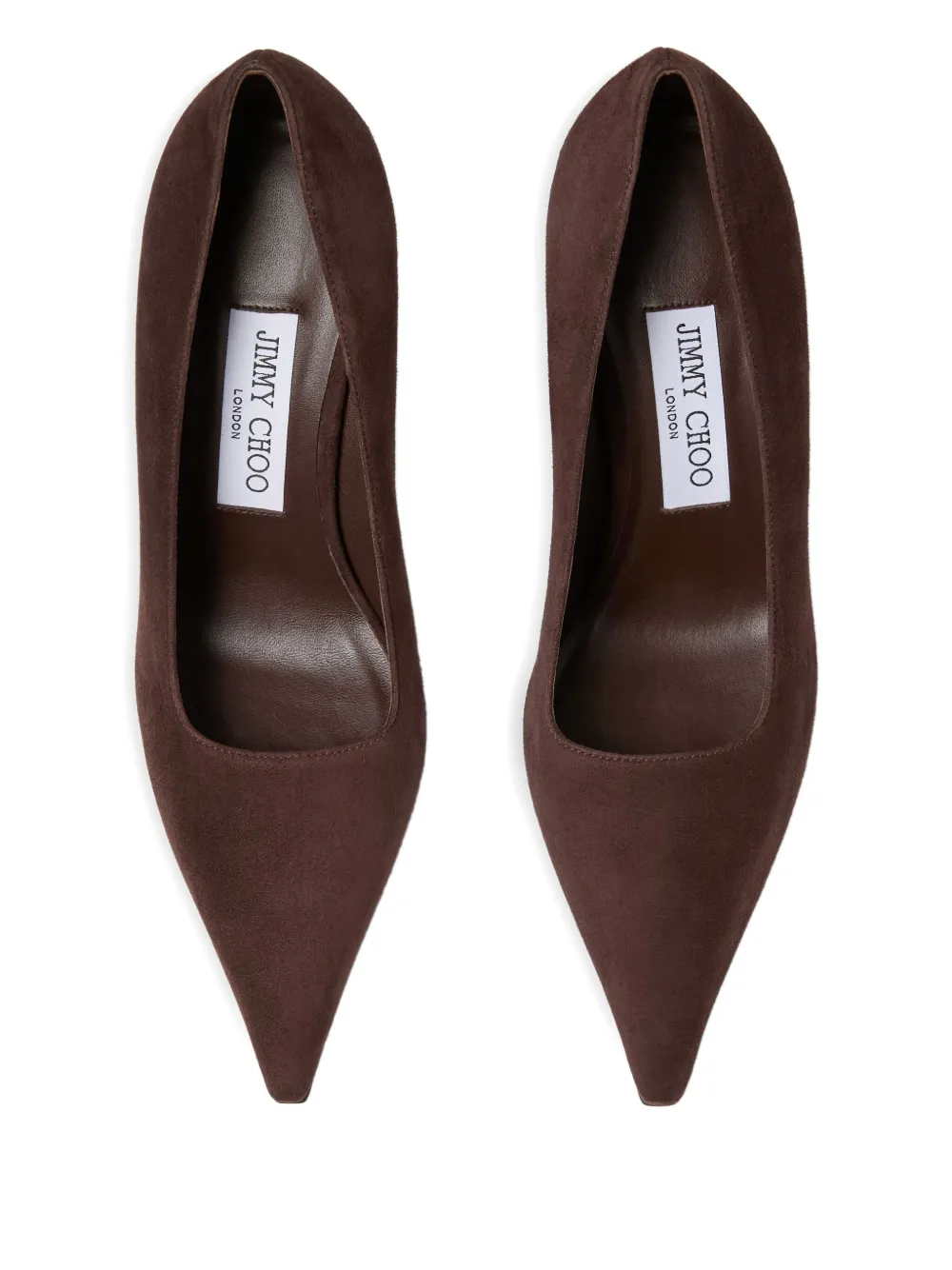 Туфли Ixia 80 с заостренным носком JIMMY CHOO, коричневый — фото 4