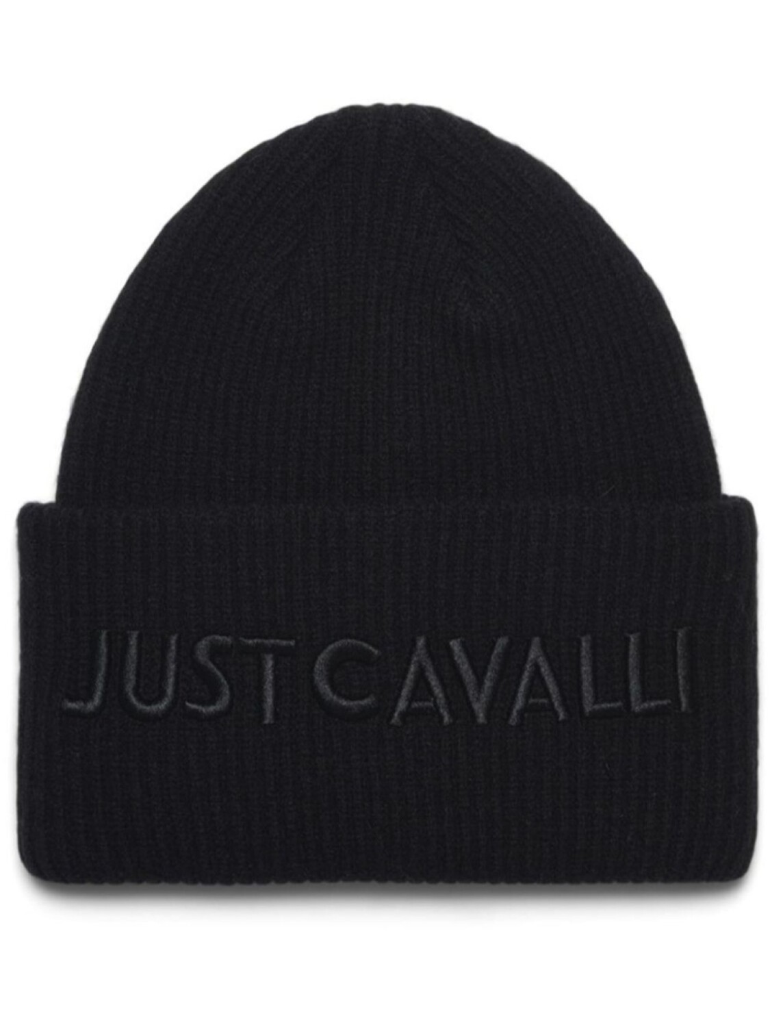 

Шапка-бини с вышитым логотипом Just Cavalli, черный