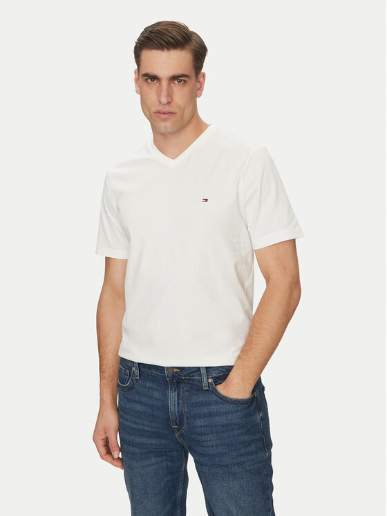 

Футболка обычного кроя Essential V-Neck Tee MW0MW39249 Tommy Hilfiger, белый