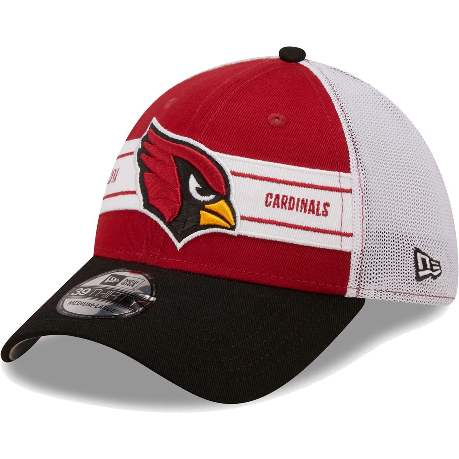 

Мужская гибкая кепка New Era Cardinal/черная Arizona Cardinals Team с полосой 39THIRTY