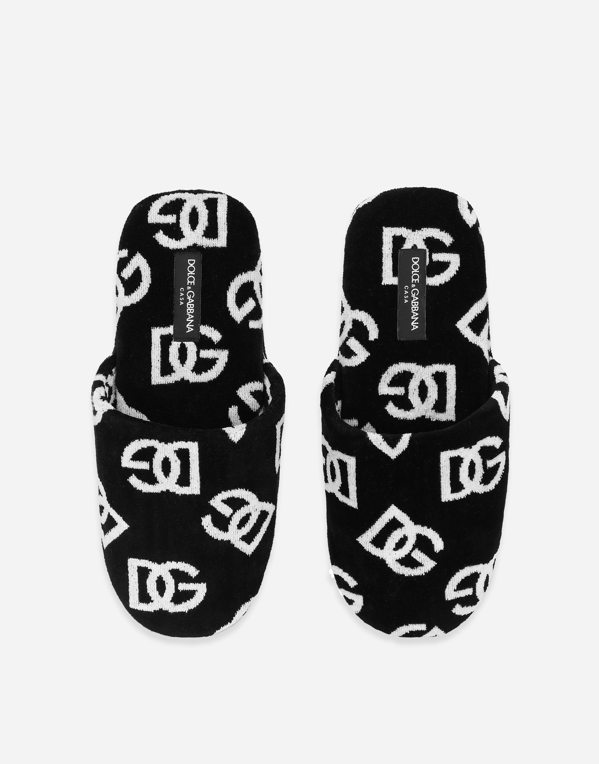 Тапочки из жаккардовой хлопковой махры Dolce & Gabbana, мультиколор — фото 4