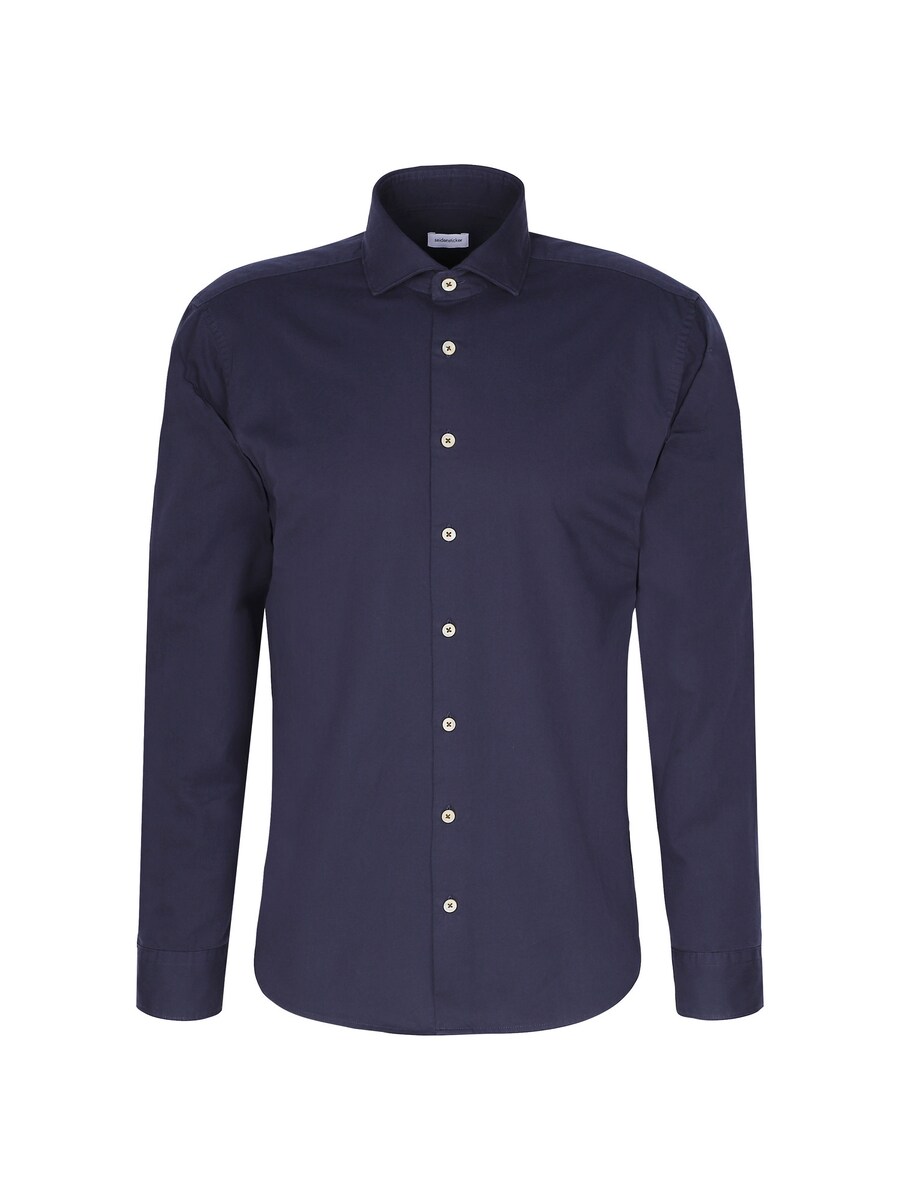 

Рубашка на пуговицах классического кроя SEIDENSTICKER, темно-синий