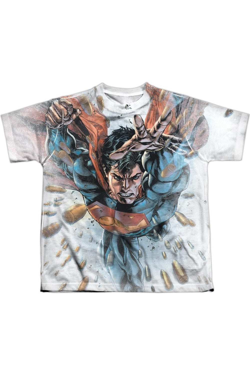 

Футболка молодежная с коротким рукавом "Superman Bullets In The Sky" Gildan, белый