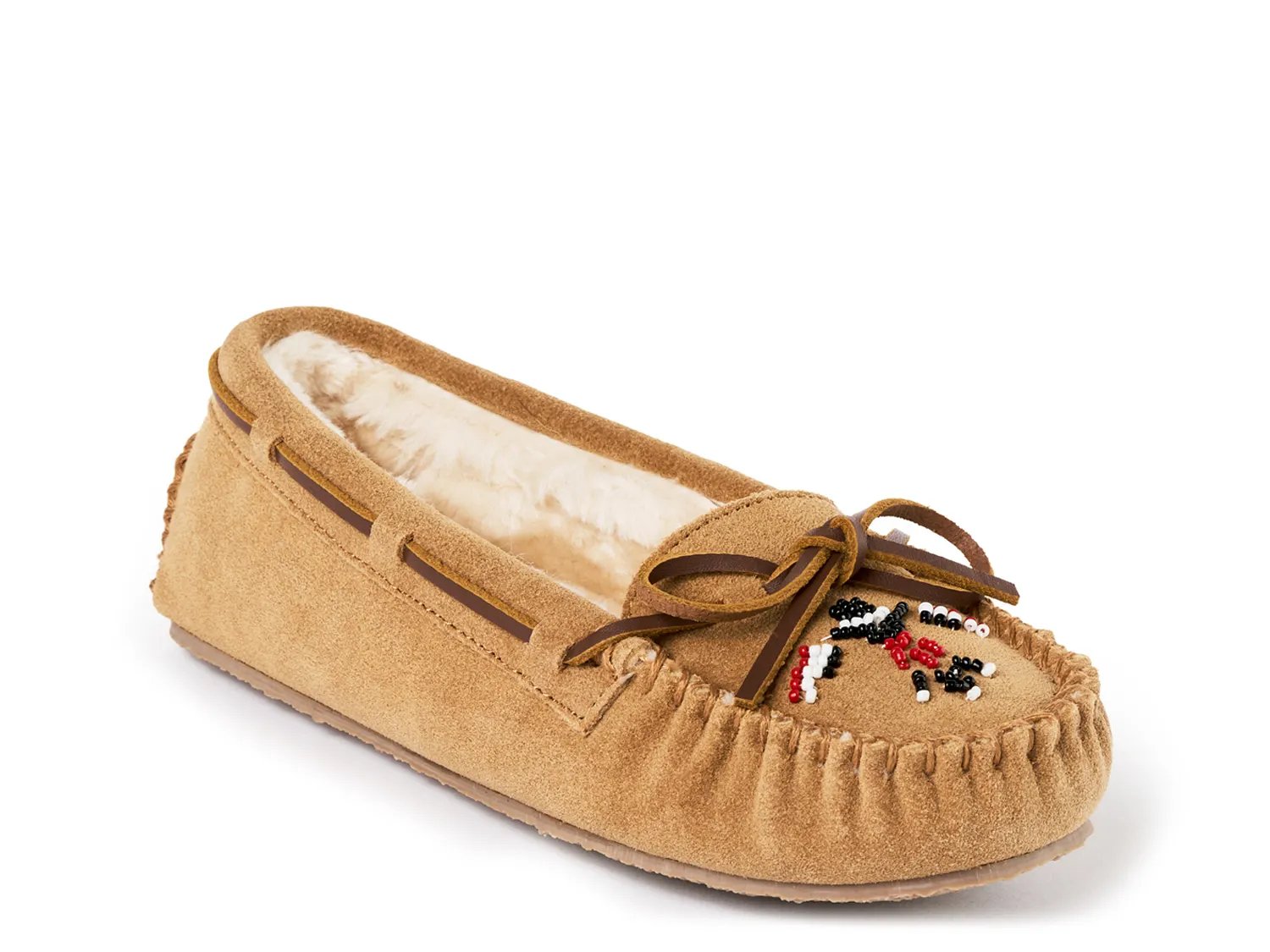 Тапочки Minnetonka Cally Thunderbird Animikii Slipper - Women's, светло-коричневый