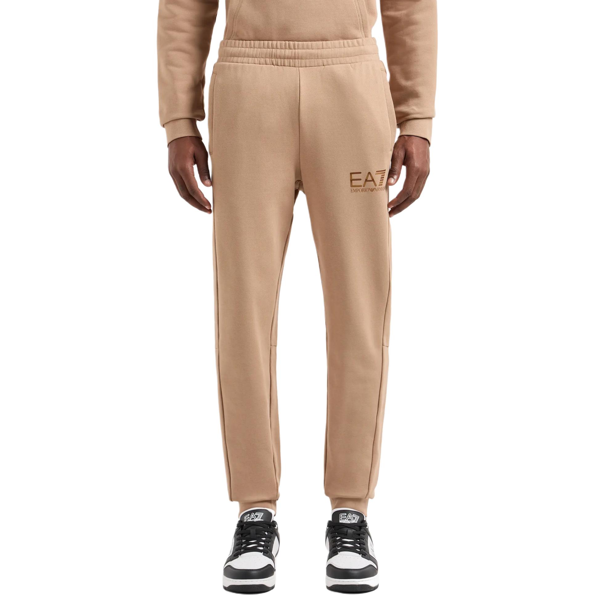 EA7 SS24 Повседневные брюки мужские светло-коричневые EMPORIO ARMANI — фото 4