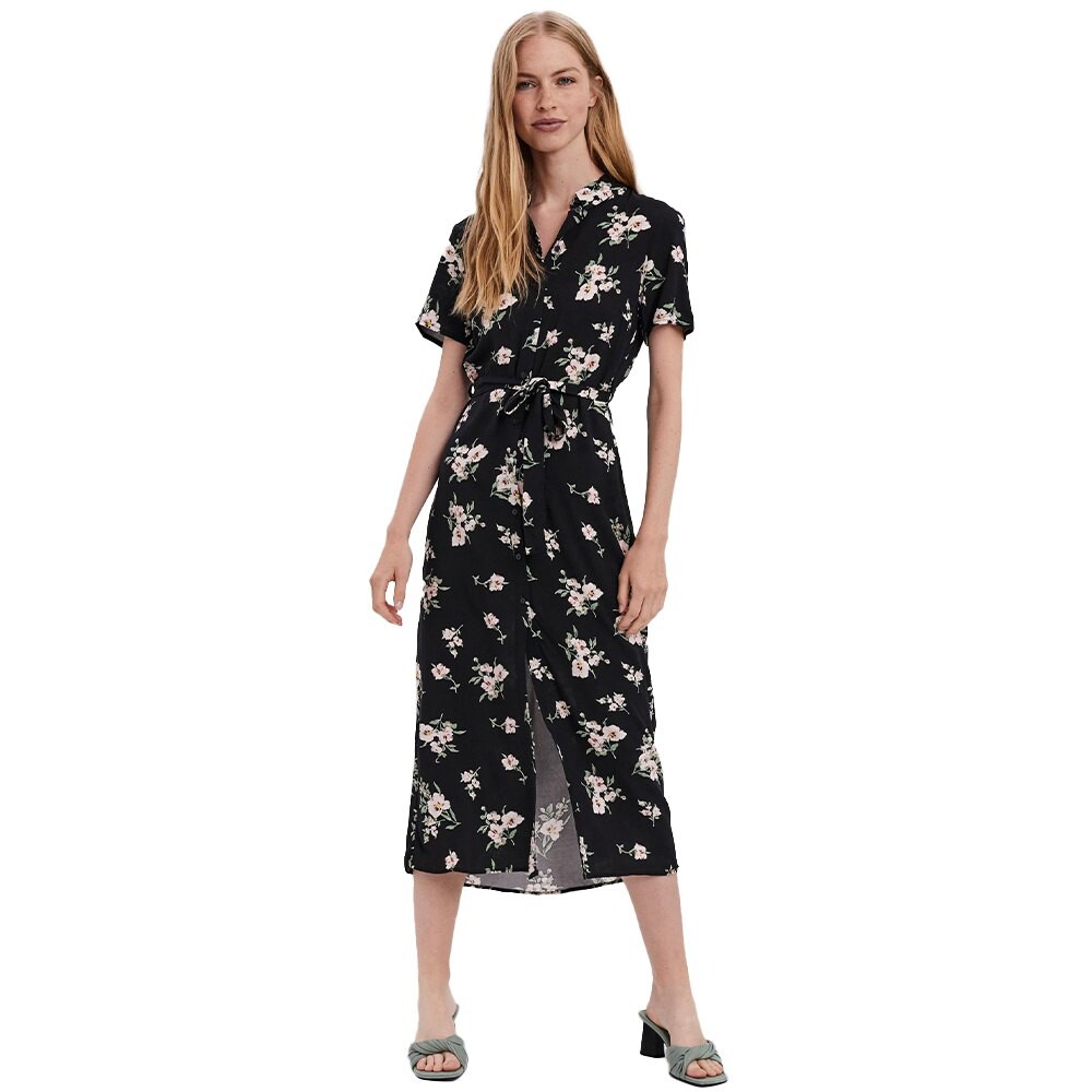 

Длинное платье Vero Moda Simply Easy Short Sleeve, черный