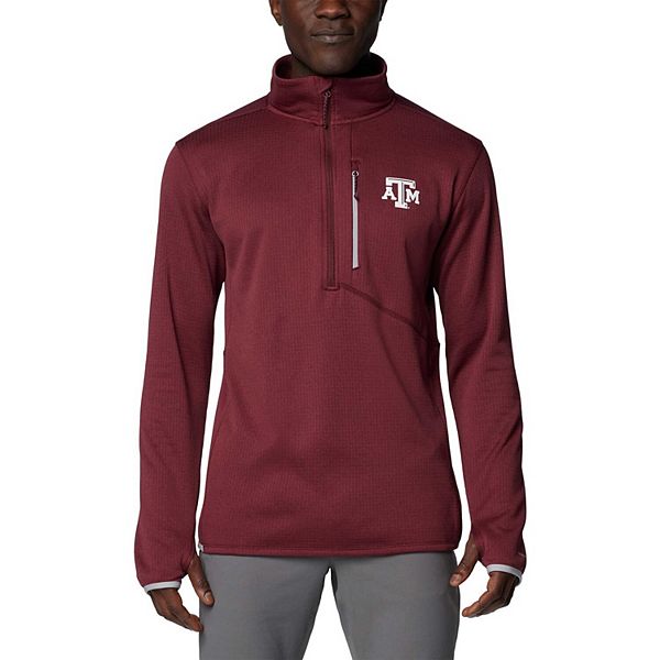 

Мужская бордовая куртка-полузип Texas A&M Aggies Park View Grid Fleece Omni-Wick Columbia