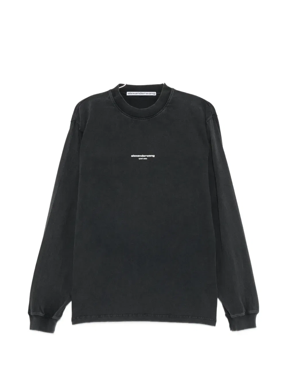 Футболка с длинными рукавами и логотипом Alexander Wang, черный