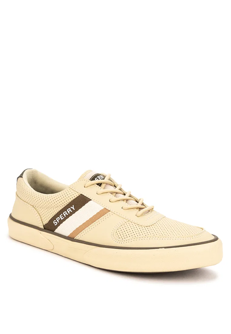 Кроссовки мужские, ретро-дизайн, Halyard Retro II Sperry, кремовый/хаки/оливковый — фото 2