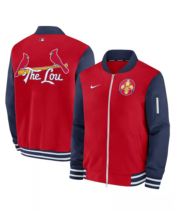 

Мужская красная куртка с молнией St. Louis Cardinals 2024 City Connect Authentic Collection Game Time Nike