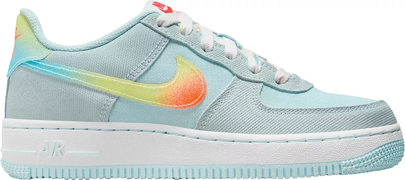 

Детские кроссовки Nike Air Force 1 для начальной школы, синий/оранжевый/желтый