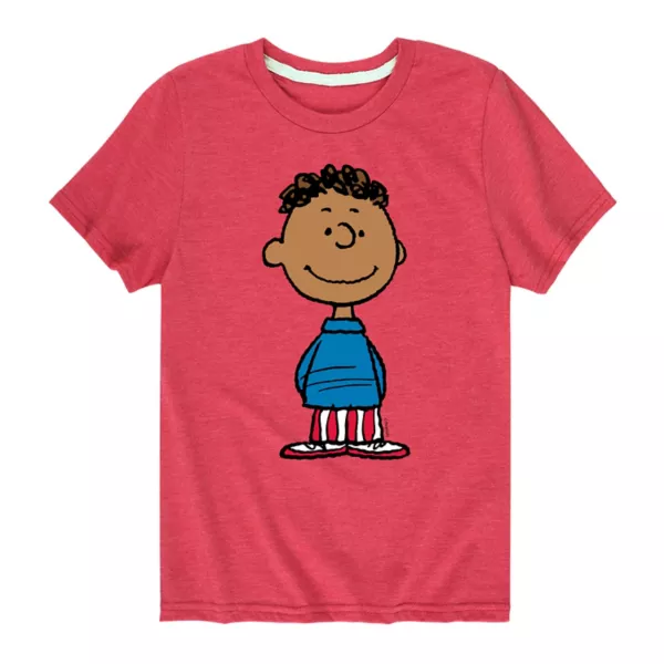 

Футболка с изображением американского флага Peanuts Franklin для мальчиков 8-20 лет Licensed Character, красный
