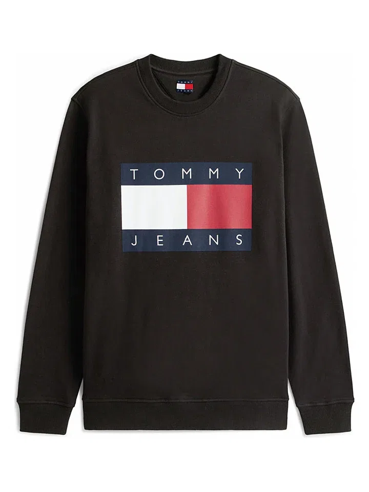 Свитшот из хлопка Tommy Hilfiger, черный — фото 3