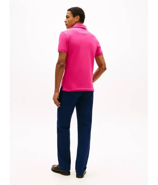 Поло 1985 slim fit Tommy Hilfiger, фуксия — фото 3