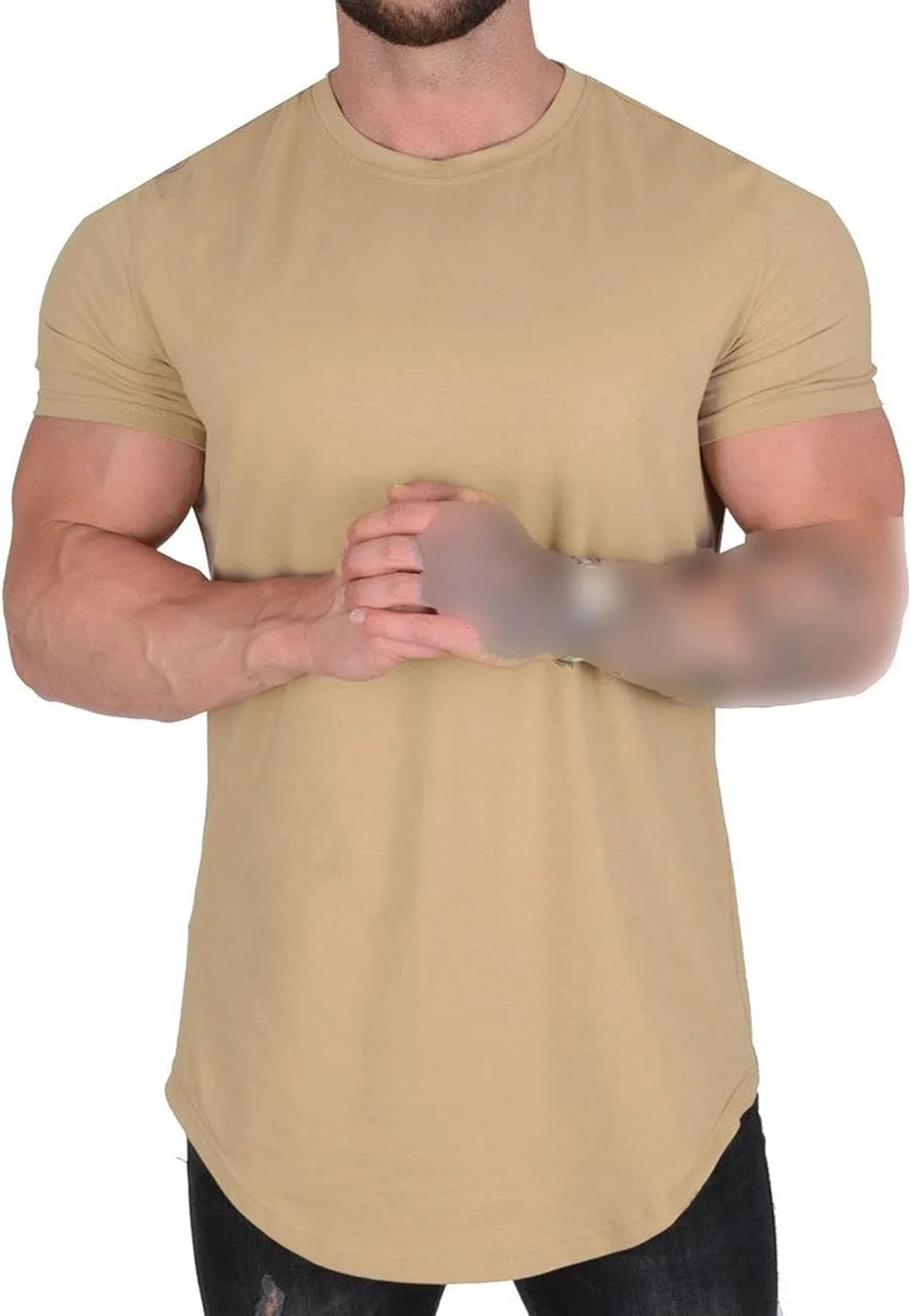 

Мужская спортивная футболка Slim Fit для тренировок Gsywaipei