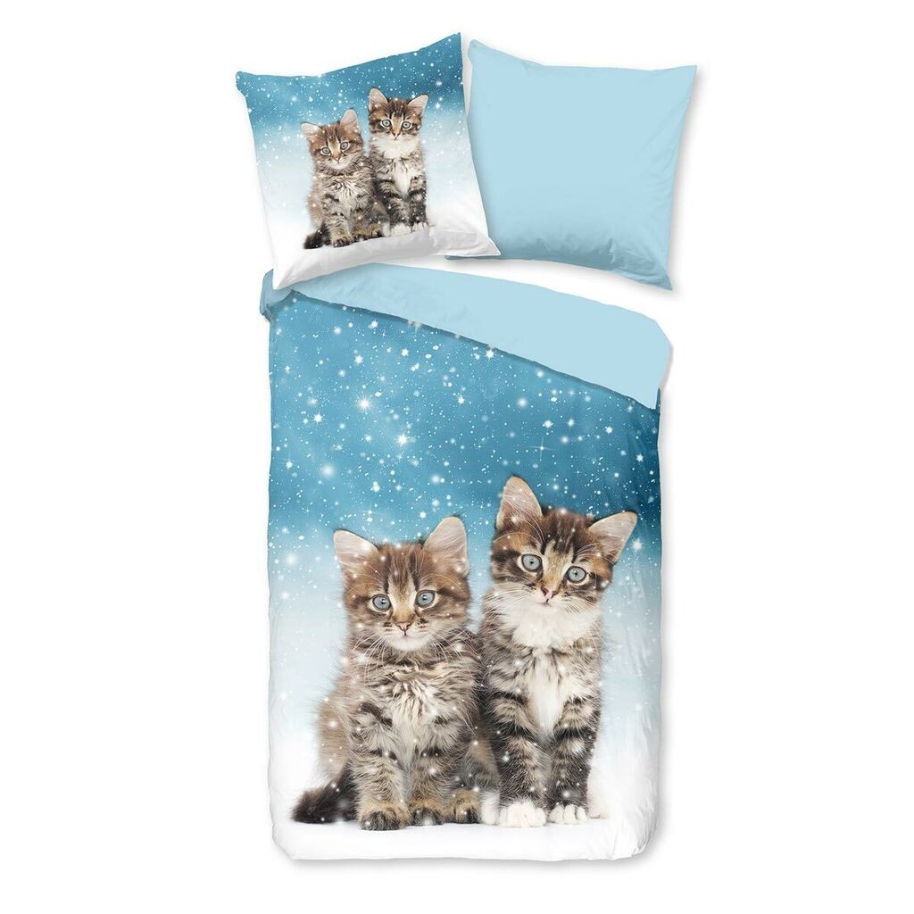 

Фланелевое постельное белье Dream Sleep Cats 135х200 см + 80х80 см Traumschlaf