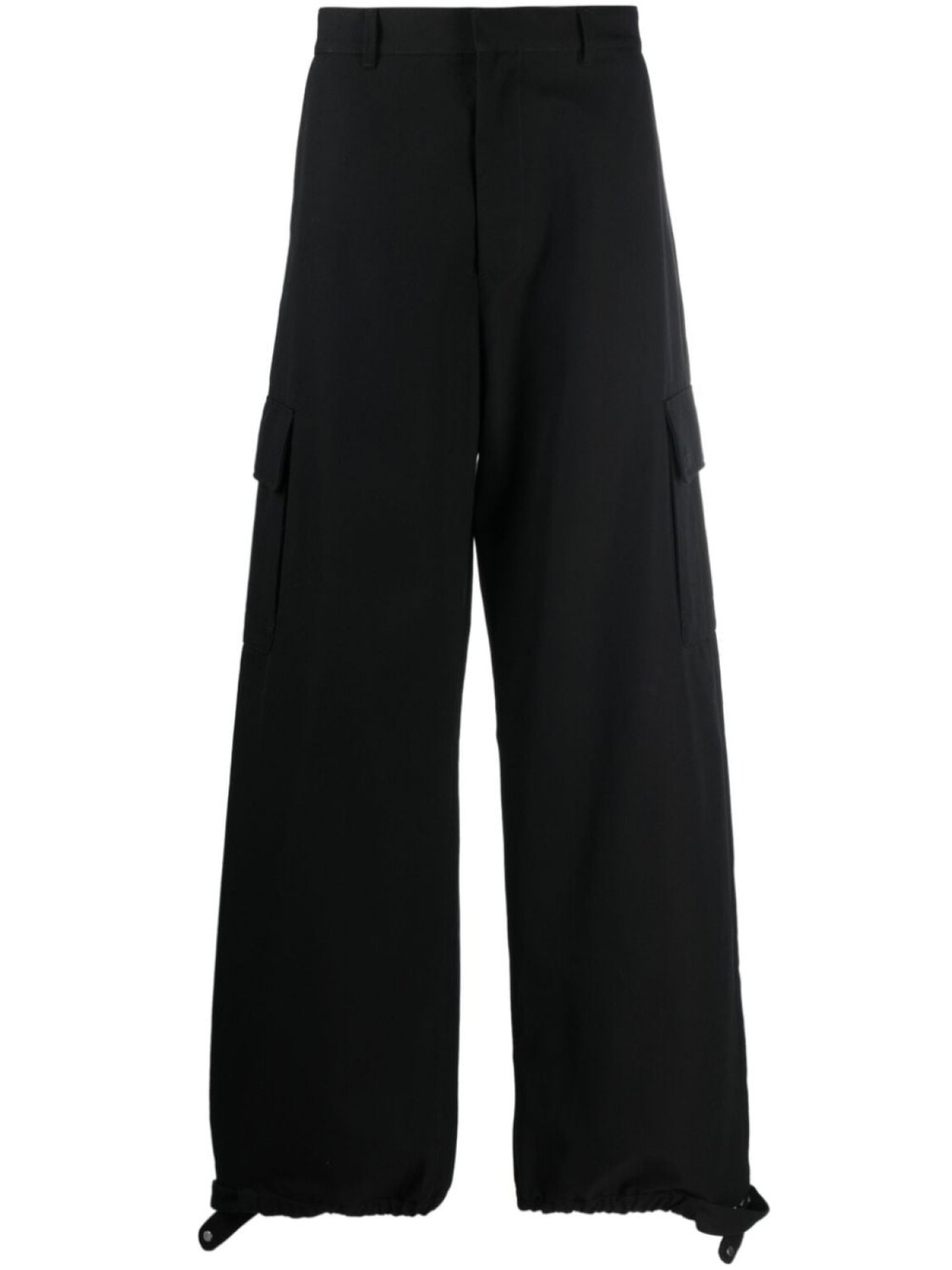 

Off-White широкие брюки из смесовой шерсти, черный