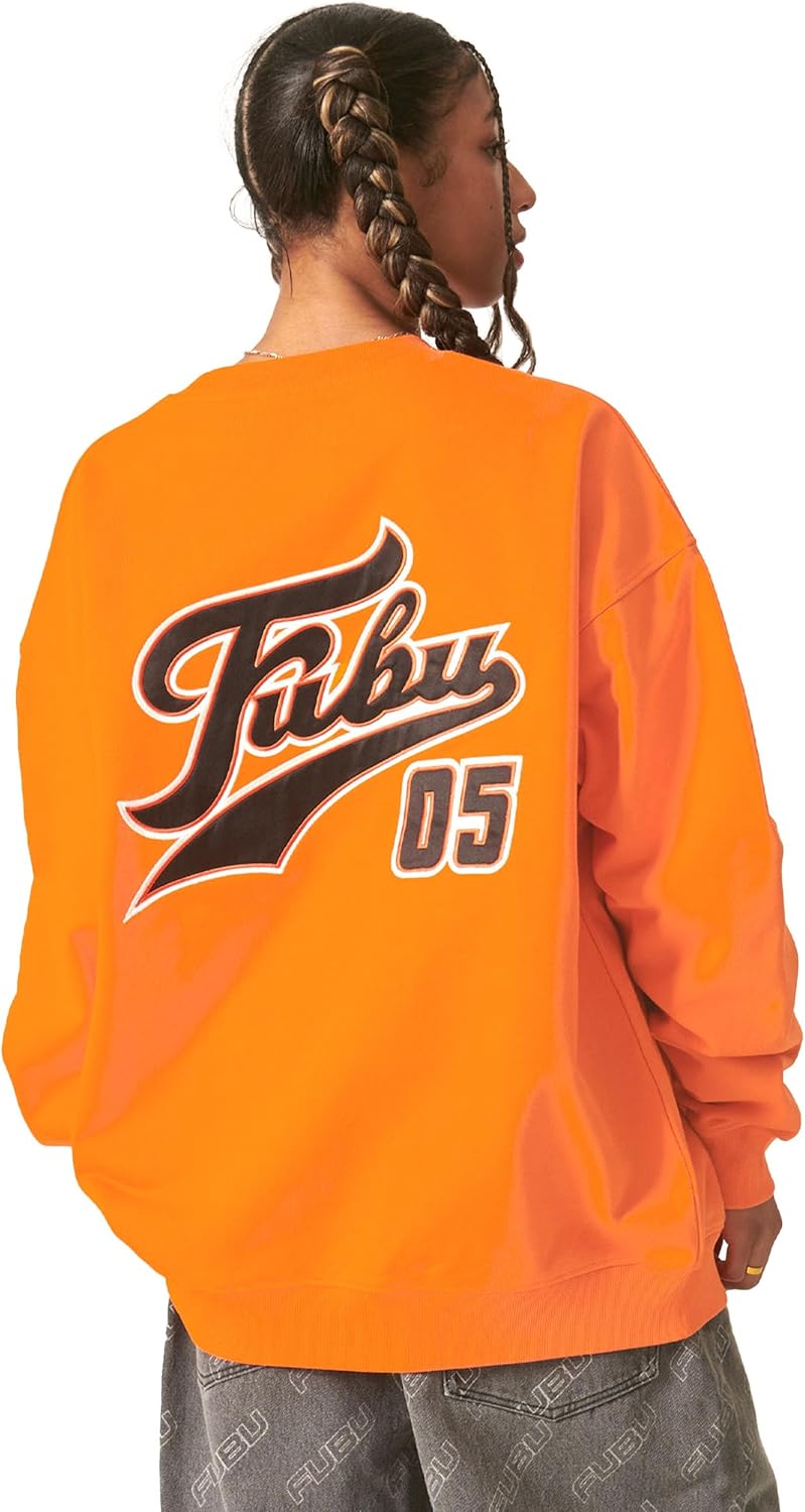

Толстовка FUBU, на флисовой подкладке, с длинным рукавом, с логотипом бренда, свободного кроя, в американском стиле, выберите свой дизайн, fubu-24fw-tops, унисекс, для взрослых, оранжевый
